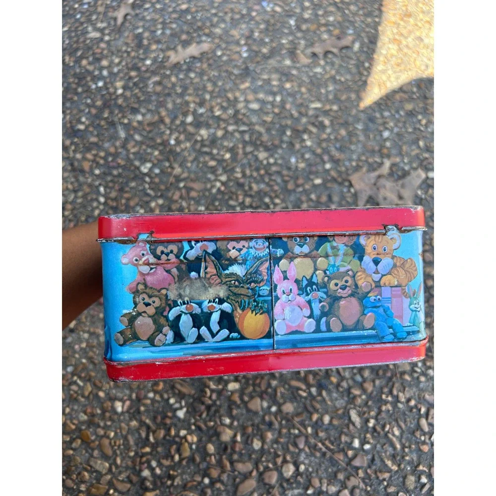Aladdin Gremlins Metal Lunch Box 1984 Vintage Blue Red Gizmo Stripe Movie‎ Good